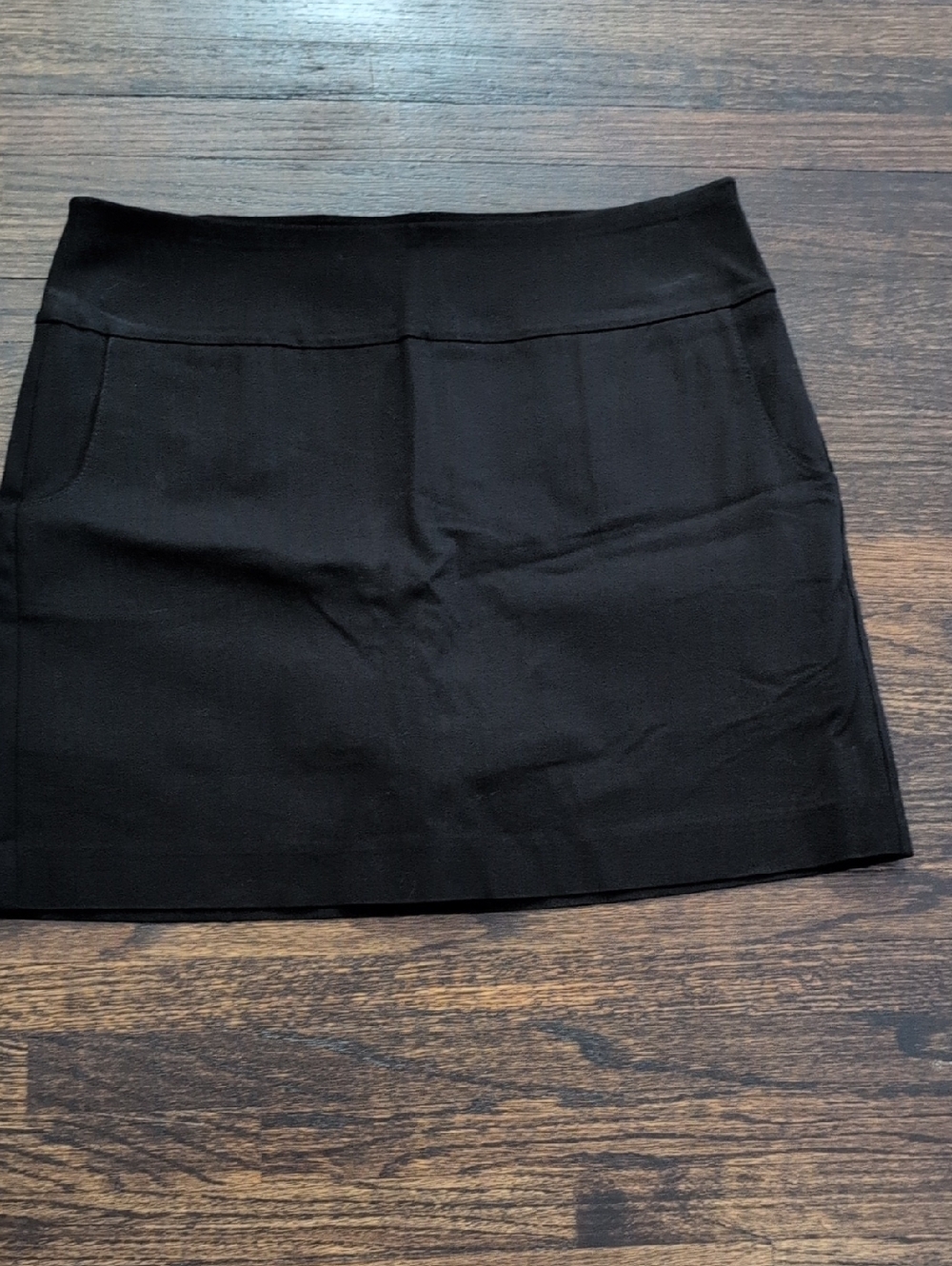 Sleek Black Mini Skirt with Built In Shorts And Clean Waistband
